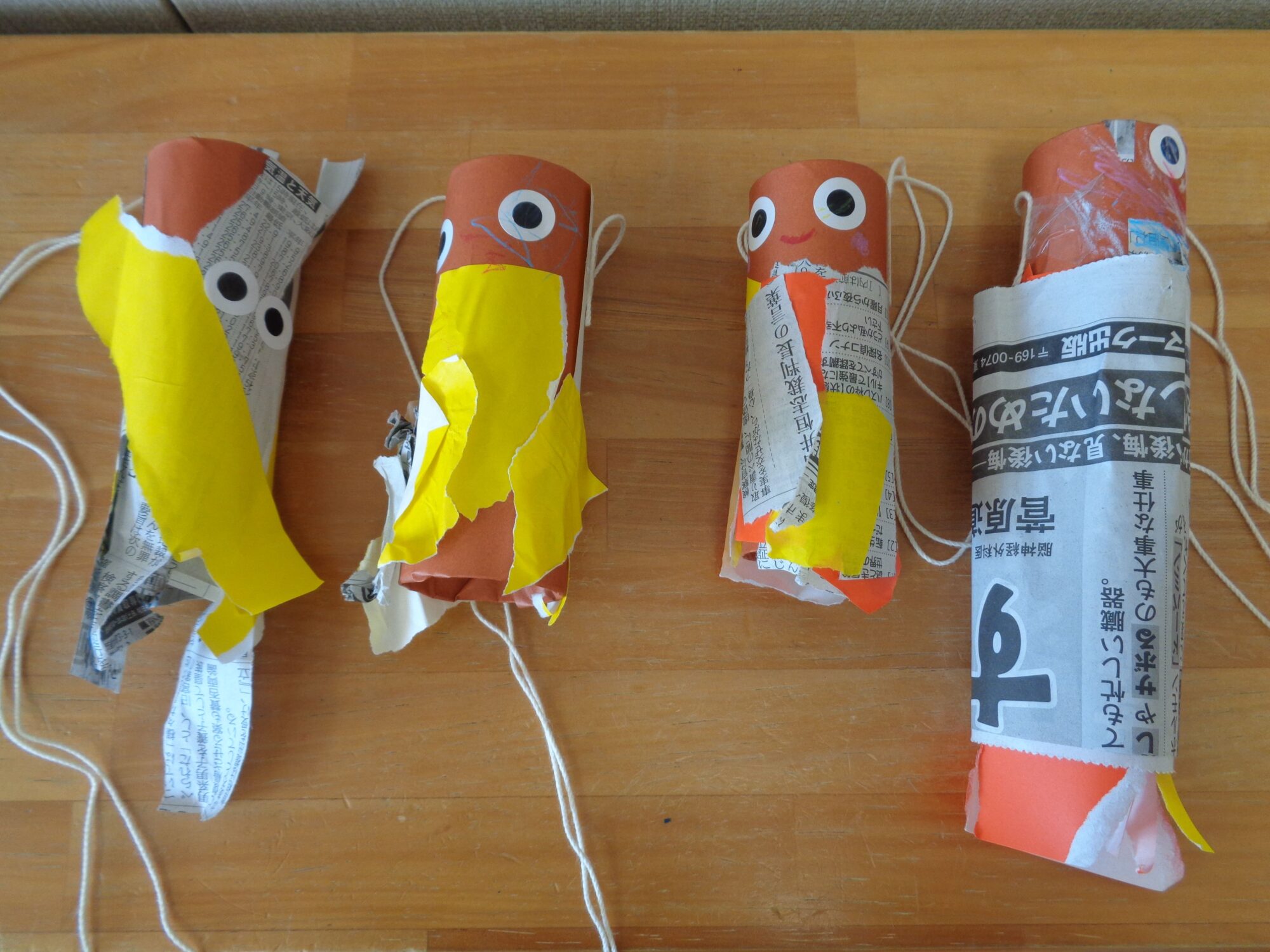 子育て支援親子で遊ぼう♪製作遊び(びりびりミノムシを作ってみよう！)