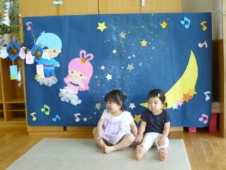支援センター虹🌈6/25親子教室ランラン（1歳児コース）七夕制作🎋