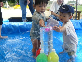 支援センター🌈7/4園庭・水遊びで遊びましょう💦