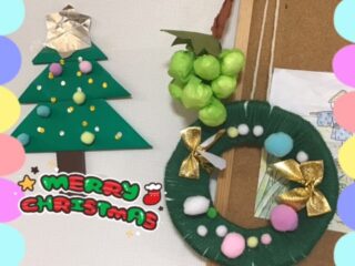 みんなで手作りリース🎄🎅✨