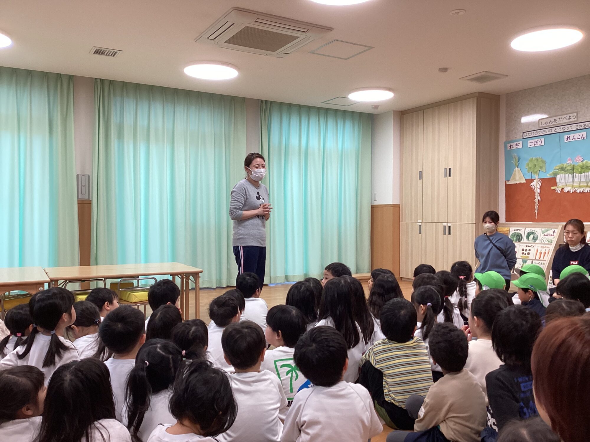 避難訓練をしました。